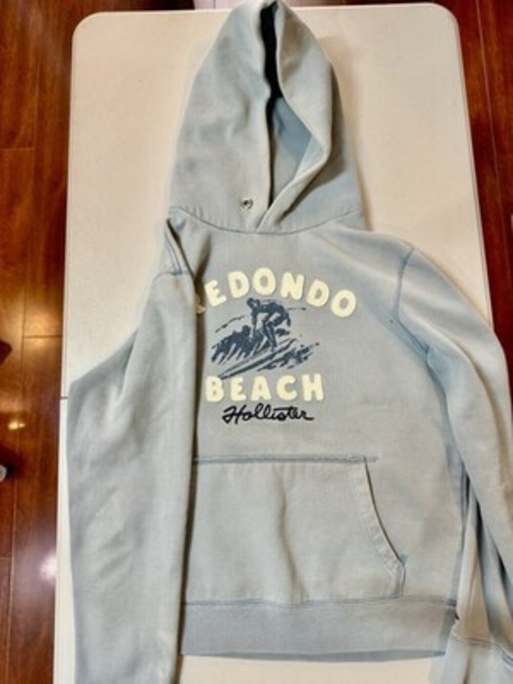Vintage Hollister HCO Redondo Beach Blue Hoodie Graphic Logo S